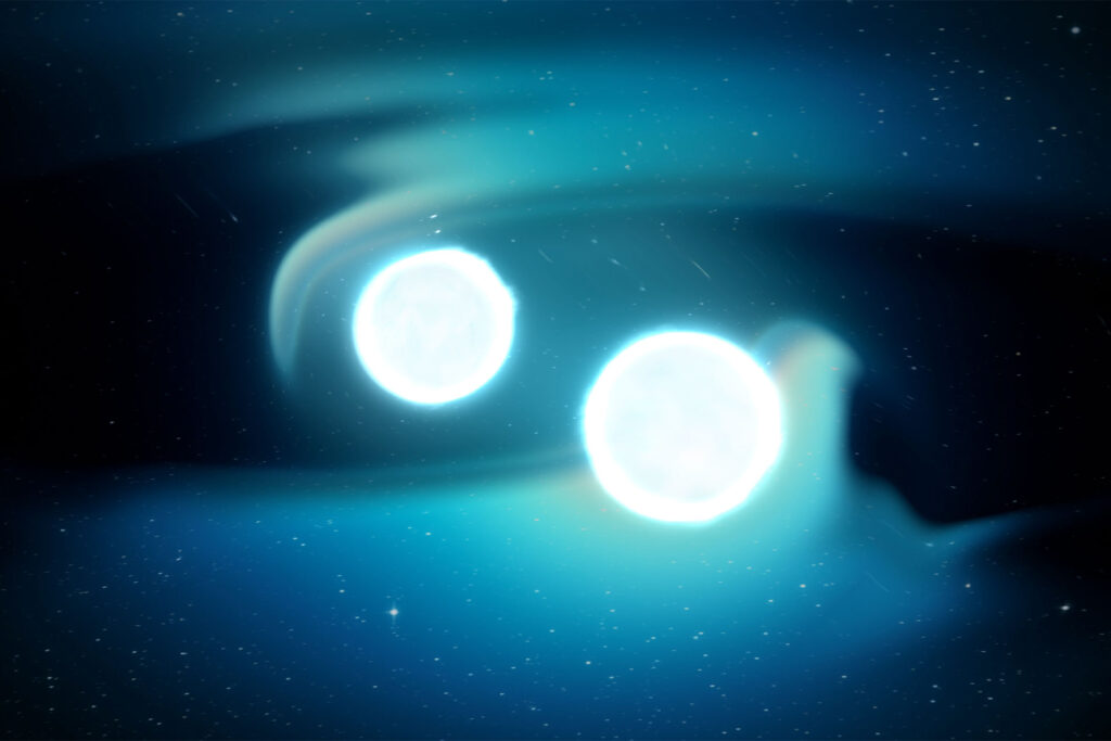The collision of two neutron stars can lead to the end of life on earth